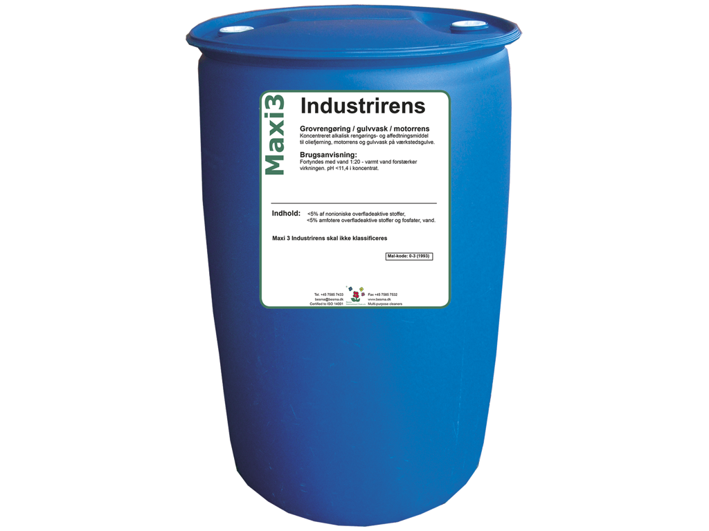 Maxi 3 Industrirens 210 ltr.