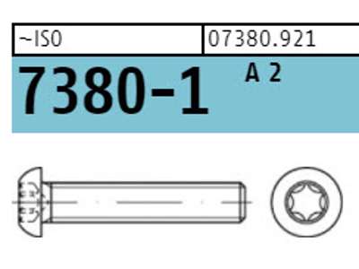 BH Torx M6x16 A2 DIN7380-1 TX30