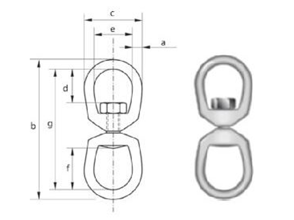 Lossesvirvel 2,4T øje/øje Galv.