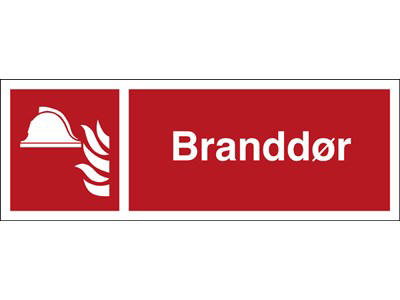 BRANDDØR 140x420mm - Selvklæbende