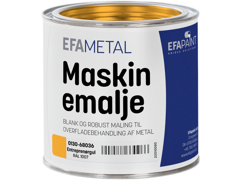 Maling RAL 1007 Entrprenørgul 0,75 ltr.