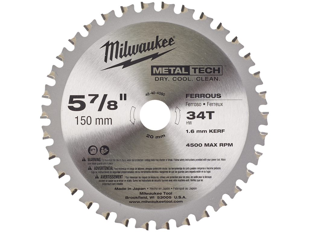 Rundsavklinge MT 150×20×1,6mm 34TF