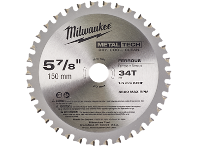 Rundsavklinge MT 150×20×1,6mm 34TF