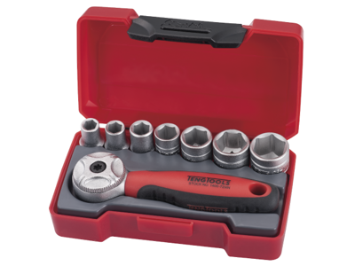 Topnøglesæt 1/4"  8 dele Tengtool