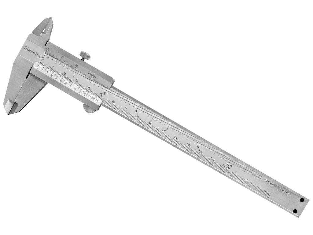 Skydelære 150mm m. skruelås Diesella