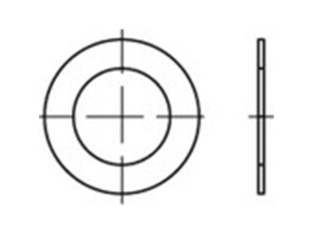 Stålshims 37x47x0,2 DIN 988