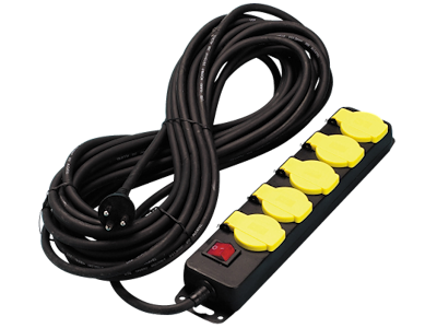 Forlængerledning 15mtr. m 5 stikdåse