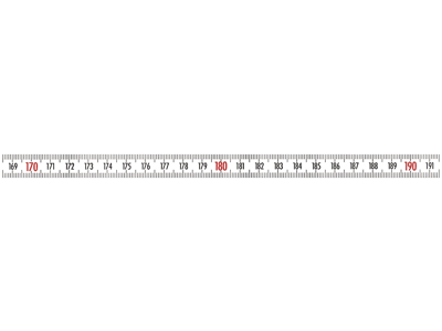 Båndmål Stål 1mtr. x 13 mm V - H Selvklæ