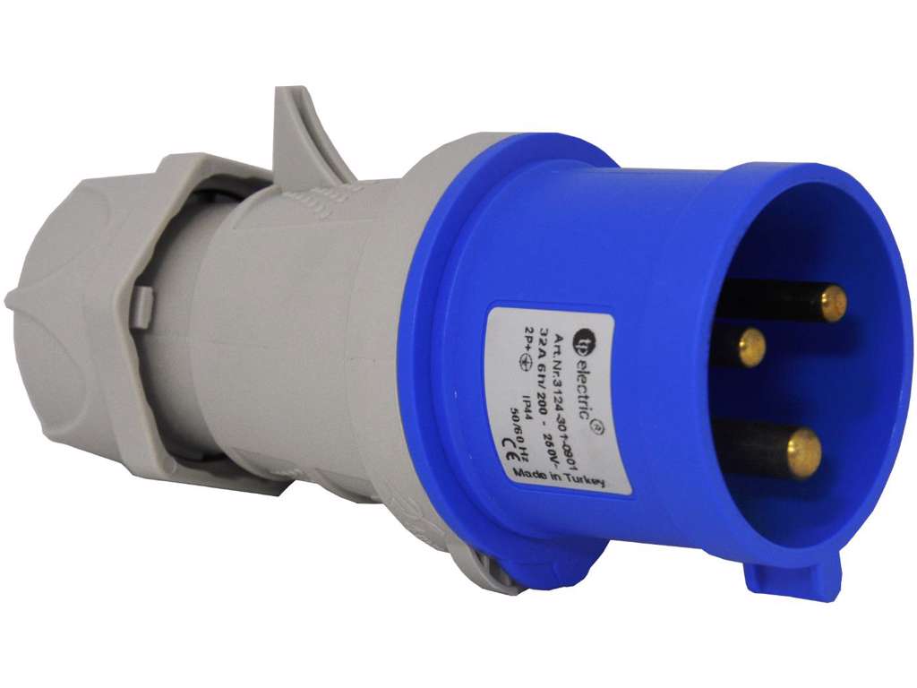 Hanstik CEE 16A 3 polet blå