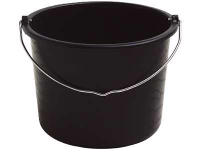 Spand 12 ltr. plast Sort