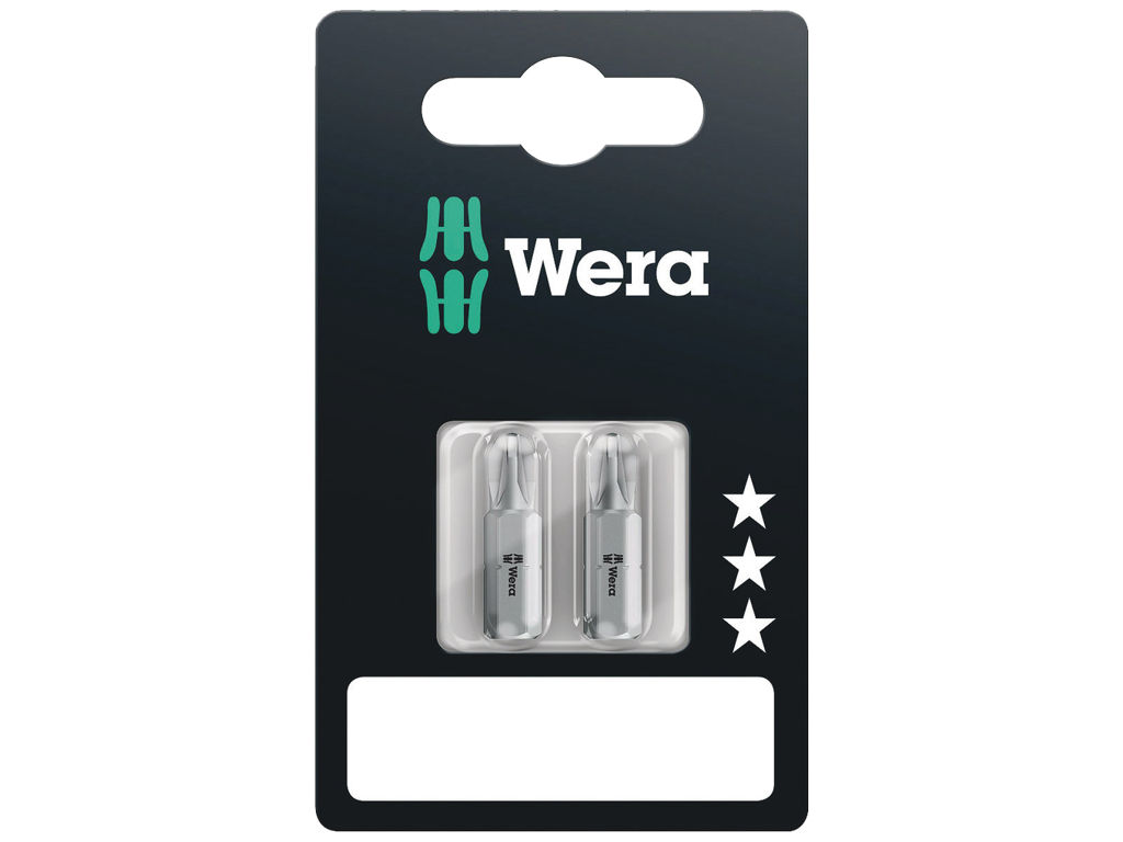 Pozidriv Bits Wera 855/1 - Længde 25mm (2 stk.)