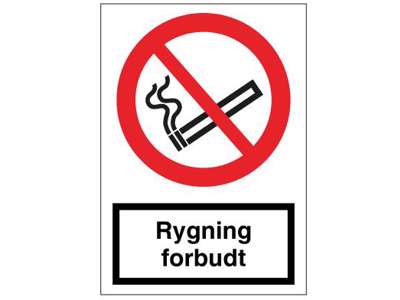 RYGNING FORBUDT 100x100mm