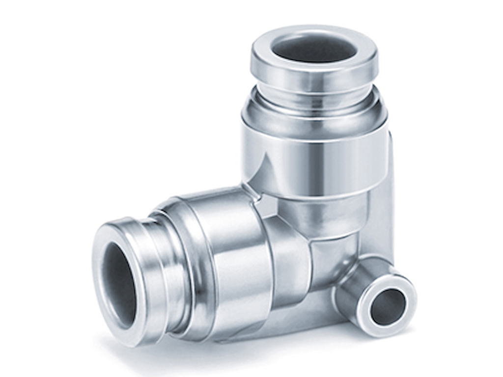 Fitting 8mm vinkel samler 316L