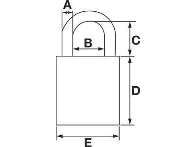 Hængelås 64TI/60 KA6607 Ensluk ABUS