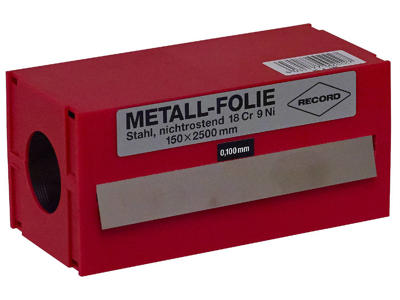 Stålfolie Rustfri 150x2500 mm (Cr 18, 9 Ni)