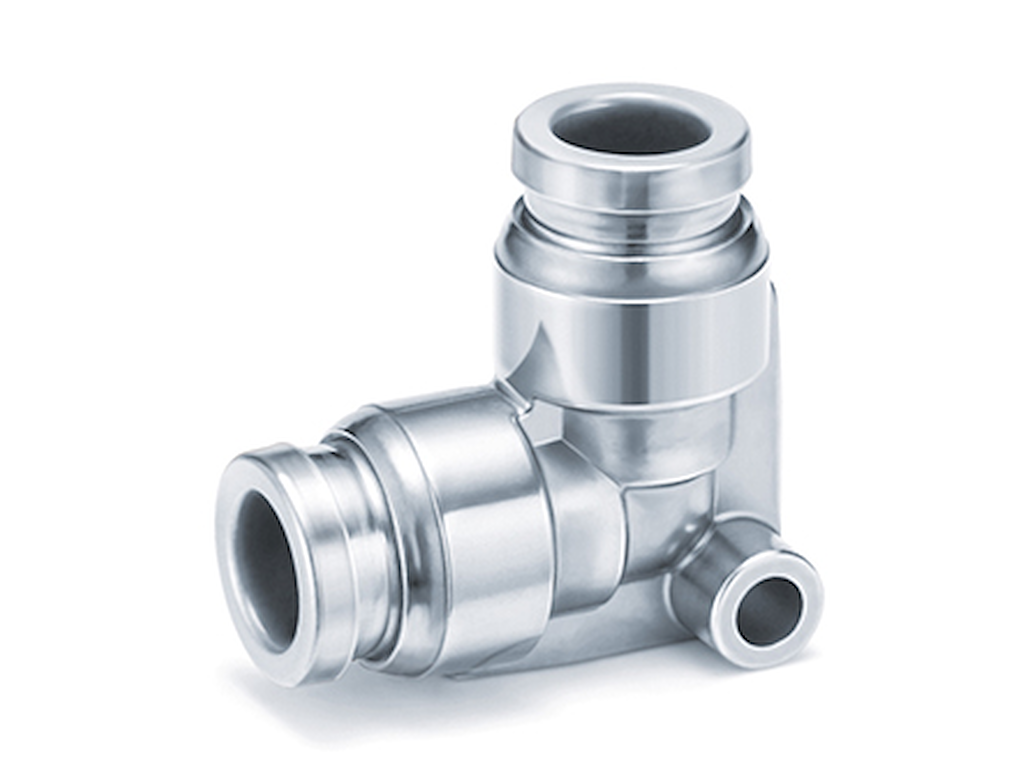 Fitting 10mm vinkel samler 316L