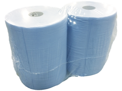Papir 2-lags blå 37cm × 380m,