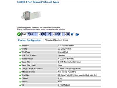 SMC SY7220-4DZ-02F-Q Ventil 5/2