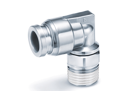 Fitting 10mm x3/8" u/rg vinkel 316L