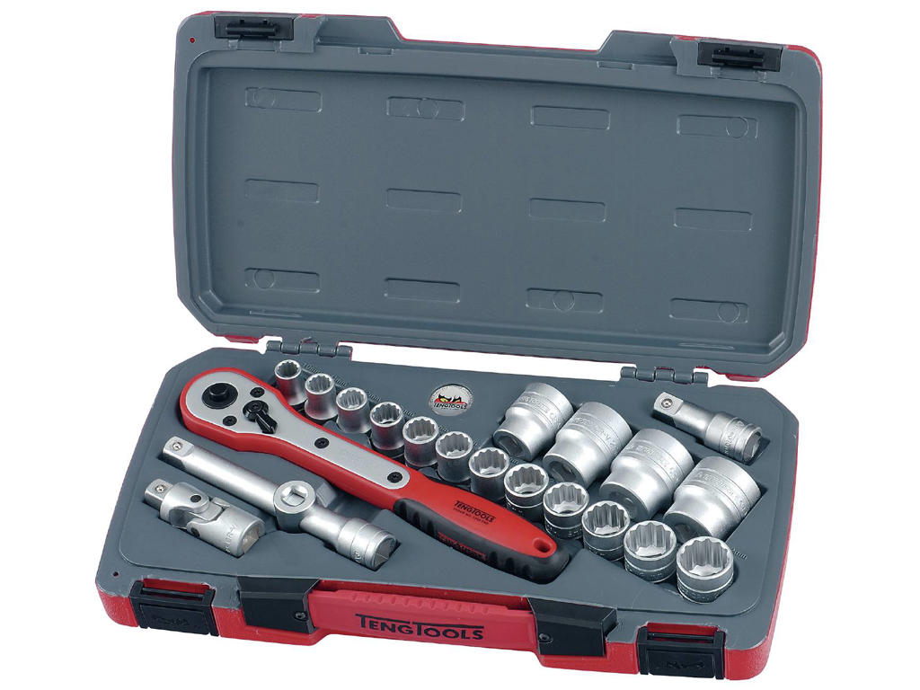 Topnøglesæt 1/2" T1221 12-kt. Tengtools