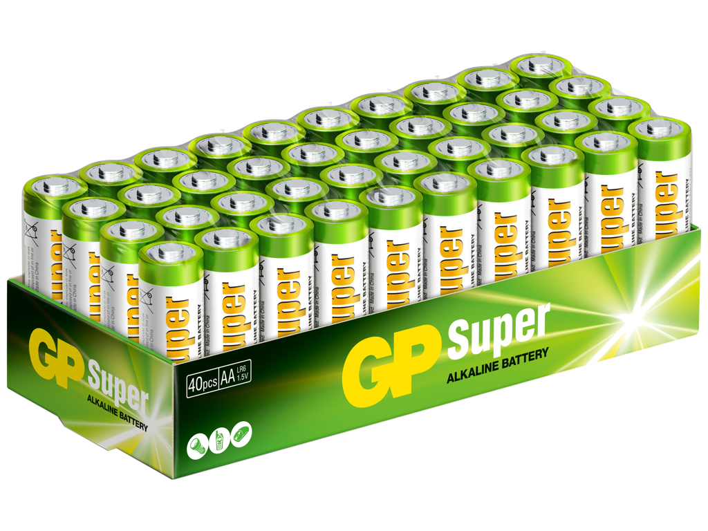 Batteri AA GP Super Alkaline 40 stk.