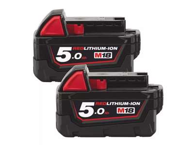 Batteripakke Milwaukee 2x18V 5,0 Ah 