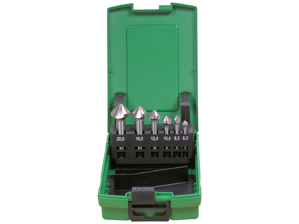 Forsænkersæt 6,3-20,5mm HSS DJ Tools