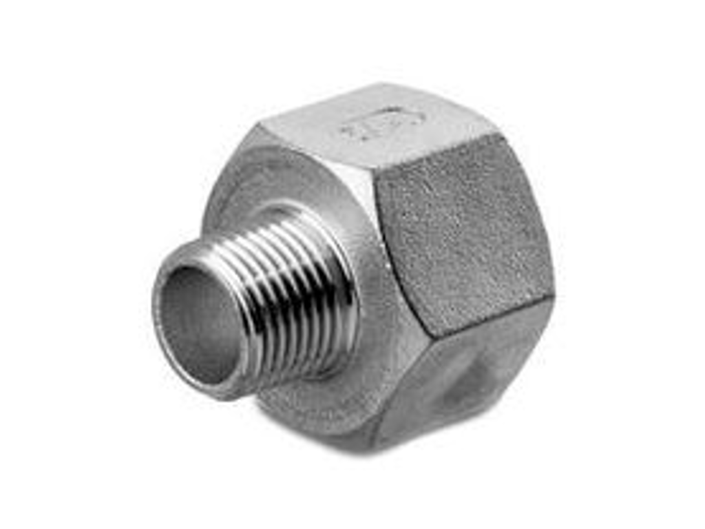 Spidsmuffe 1/2" U-gev/1/1" I-gev syrefas