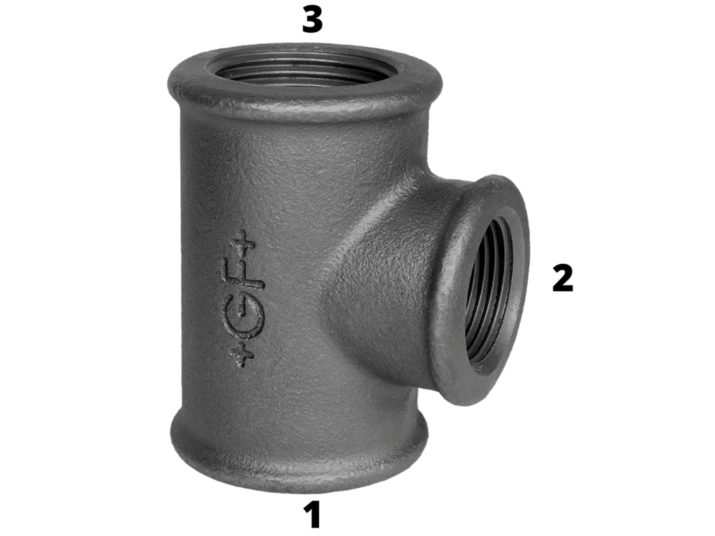 Tee 3/4x1/2x3/4"sort