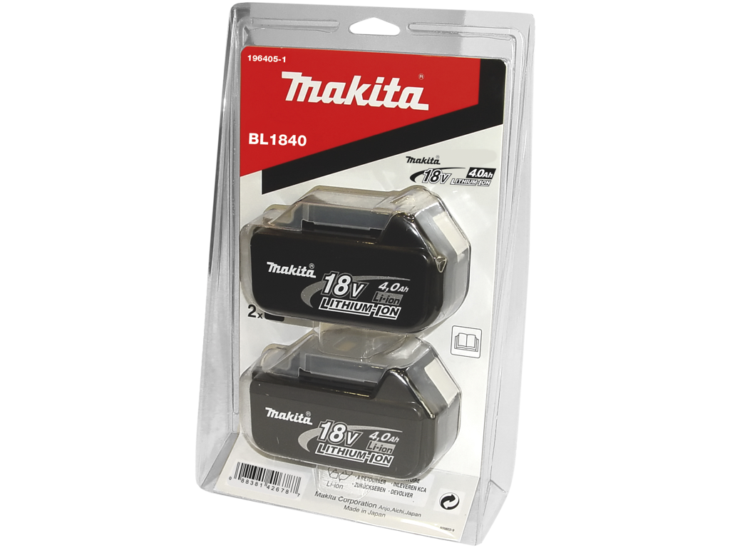 Batteri Makita 18V 4,0Ah Li-Ion (2-pak)