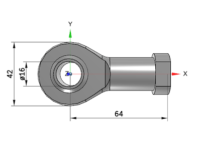SMC KJ16D kugleled M16x1,25