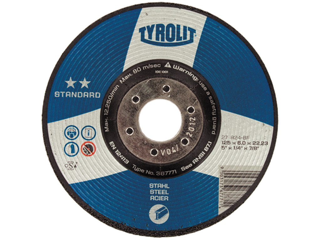 Slibeskive Ø125x6x22mm 27X Tyrolit