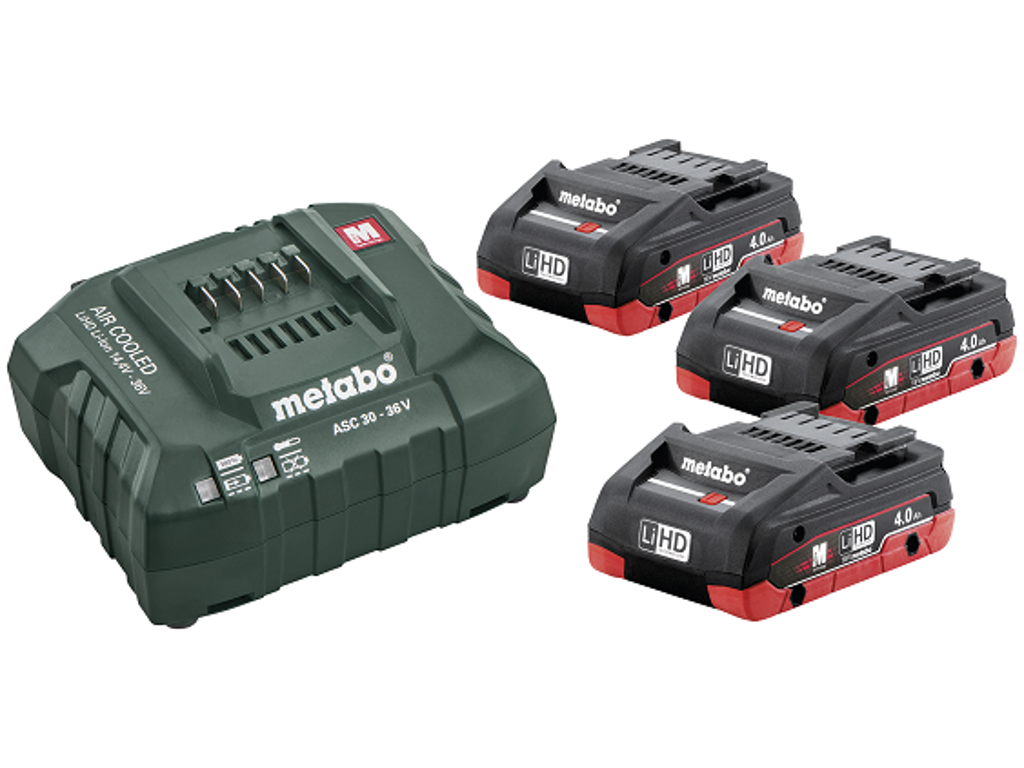Batteripakke 18V 4,0Ah LiHD+lader Metabo