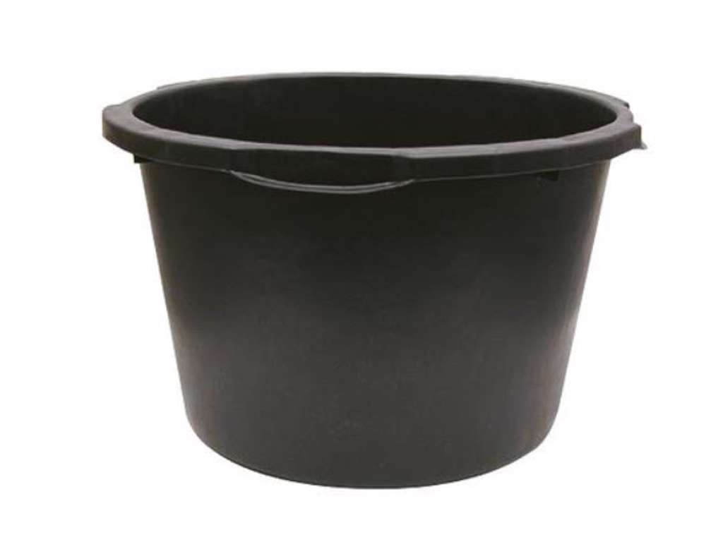 Murerbalje 90 ltr sort Rund