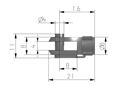 SMC GKM4-8 gaffel beslag M4 ind. gev.
