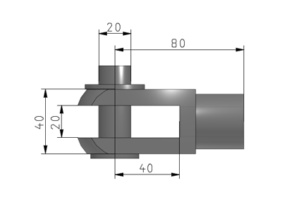 SMC GKM20-40 Gaffeled M20x1,5
