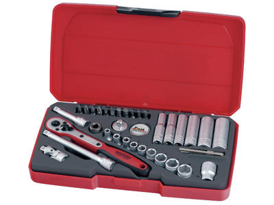 Topnøglesæt 1/4" 36 dele Tengtools