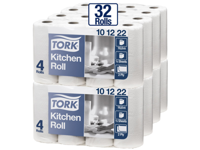 Køkkenrulle 2-lags Tork Plus 32 rl..