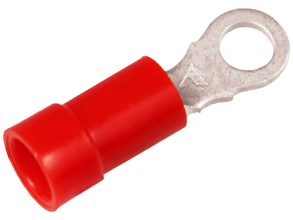 Kabelsko rød stel Ø5mm (100stk) A1553R