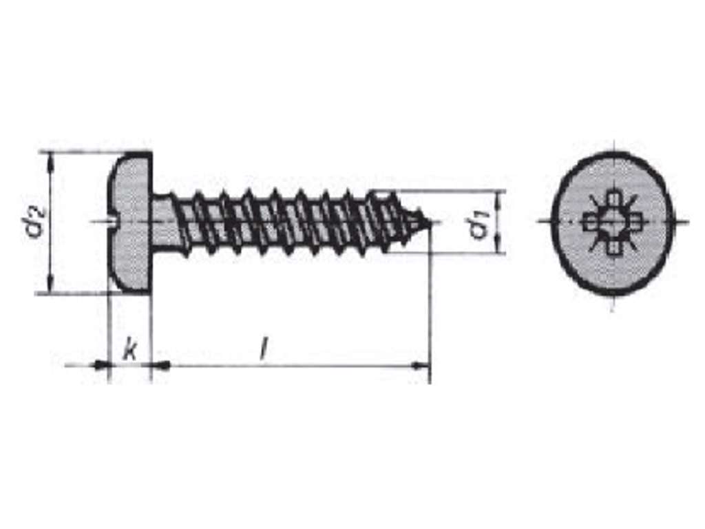 Lynskrue 4,2x13 CH fzb kærv 8x13 