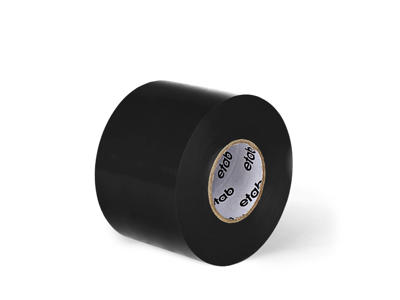 Tape 50mm x 20 mtr PVC byggetape Sort