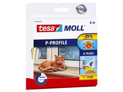 Tætningsliste P 5390 6m Hvid Tesa