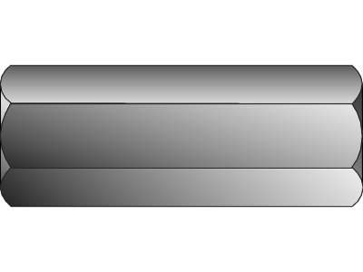 Stålmøtrik Høj M10x30mm A2