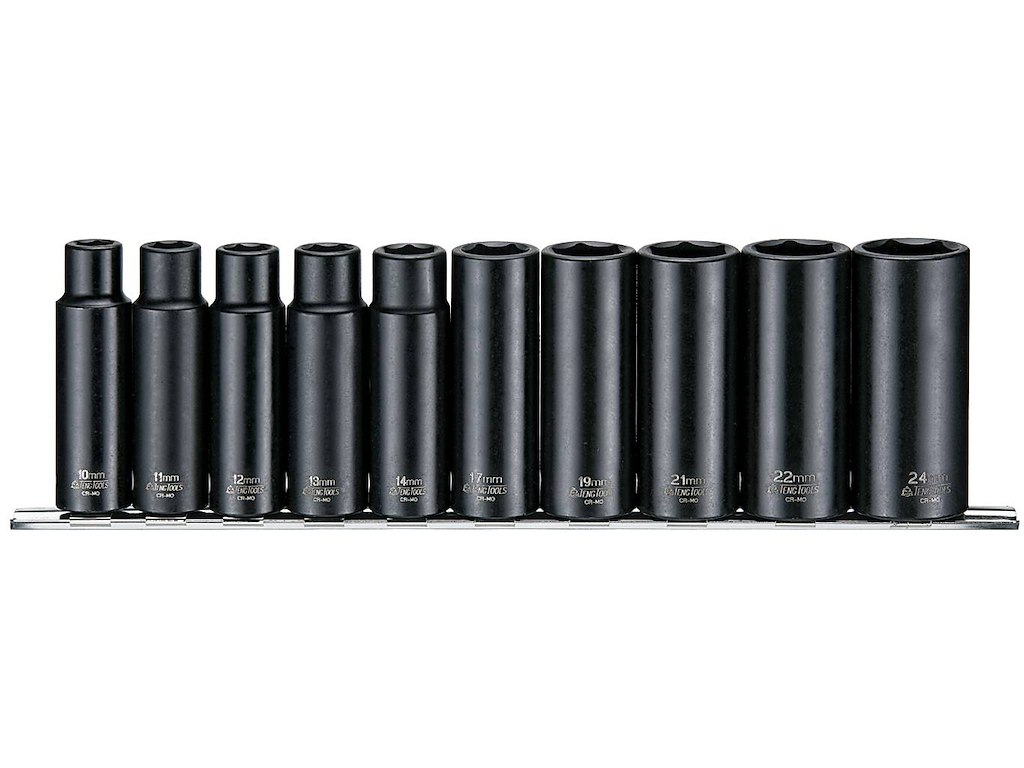 Slagtopsæt 1/2"-10-24mm lange Tengtools
