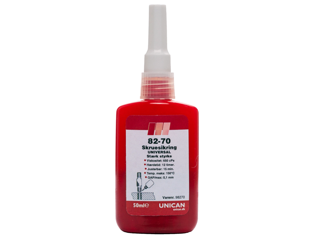 Unican 82-70 skruesikring stærk 50 ml