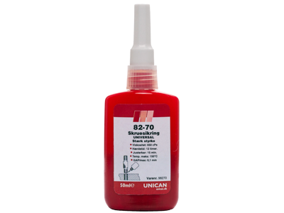 Unican 82-70 skruesikring stærk 50 ml