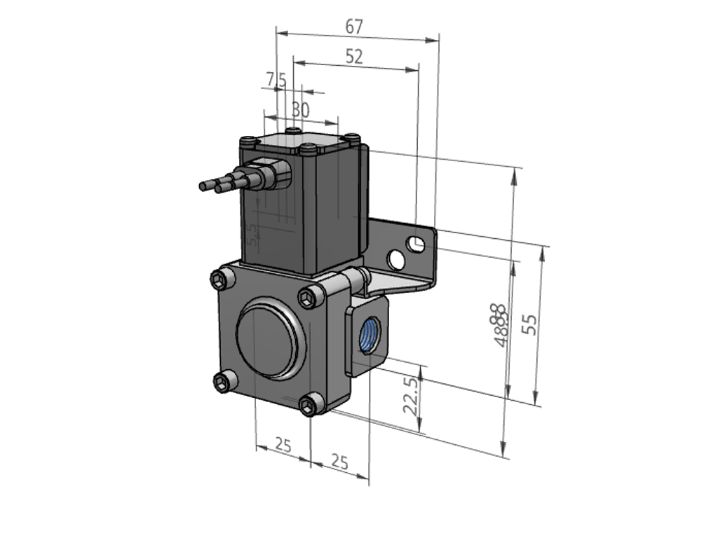 SMC VXD230AAXB Magnetventil 24VDC