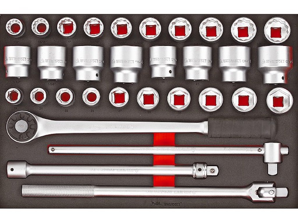 Topnøglesæt 3/4" Tengtools EVA 19-50 mm