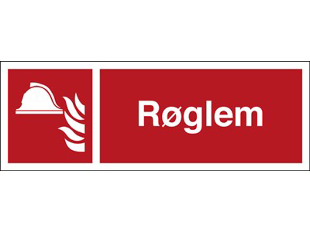 RØGLEM plastskilt 140x420