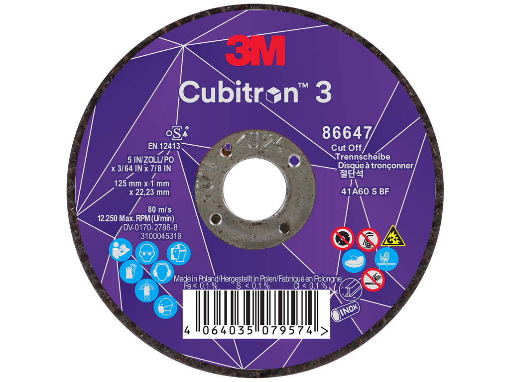Skæreskive 125x1,0x22,2 Cubitron 3 T41